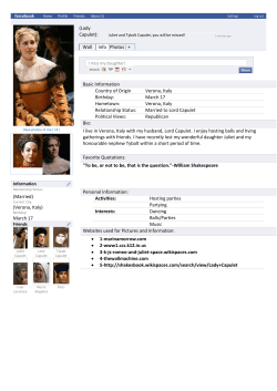 Lady Capulet - Dayton Independent Schools