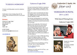 A Workshop Brochure 2014 to 2015 small copy