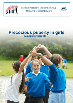Precocious puberty in girls - Scottish Paediatric Endocrine Group