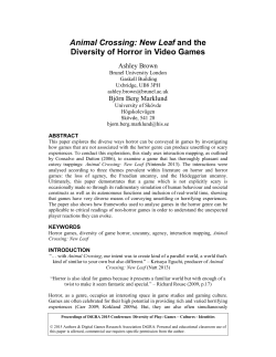 Animal Crossing - Brunel University Research Archive