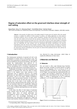 Degree of saturation effect on the grout