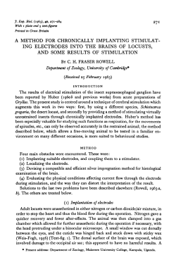 A METHOD FOR CHRONICALLY IMPLANTING STIMULAT