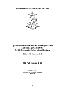 Operational Procedures for the Organization and Management