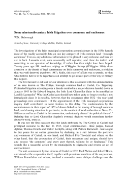 Some nineteenth-century Irish litigation over commons and enclosures