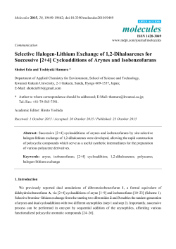 Selective Halogen-Lithium Exchange of 1,2-Dihaloarenes for