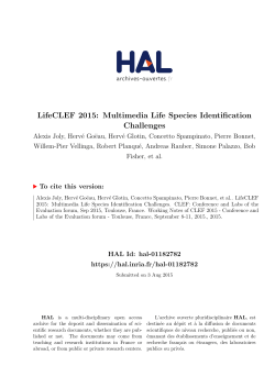 LifeCLEF 2015: Multimedia Life Species Identification