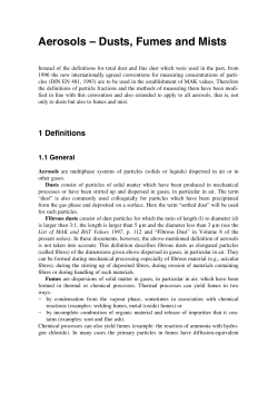 About Aerosols