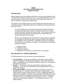 TORNADO WATCH POLICY