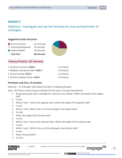 Investigate and Use the Formulas for Area and Perimeter of