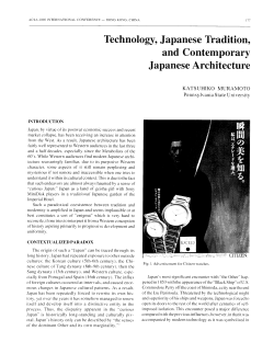 Technology, Japanese Tradition, and Contemporary Japanese