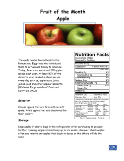 Fruit of the Month - Apple
