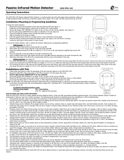 2GIG-PIR1-345 PIR Manual