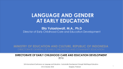 LANGUAGE AND GENDER AT EARLY EDUCATION