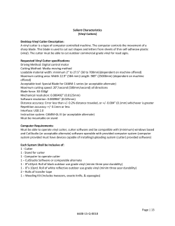 Page | 13 6608-15-Q-0018 Salient Characteristics (Vinyl Cutters