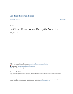East Texas Congressmen During the New Deal