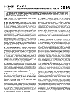 D-403A - North Carolina Department of Revenue