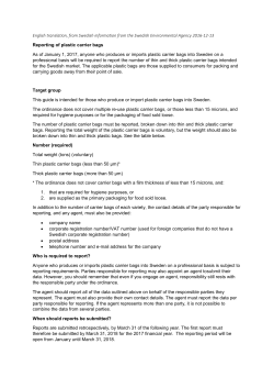 English translation, from Swedish information from the