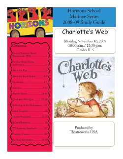 Charlotte`s Web - University of Wisconsin Whitewater