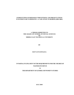 stereotyped gender role perceptions and presentations in