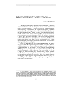 justification for juries - University of Illinois Law Review