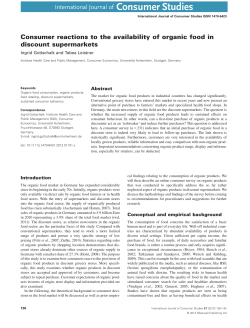Consumer reactions to the availability of organic food in discount