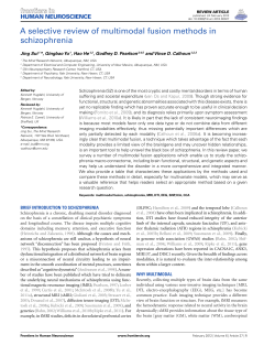A selective review of multimodal fusion methods in schizophrenia