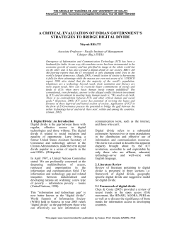 a critical evaluation of indian government`s strategies to bridge