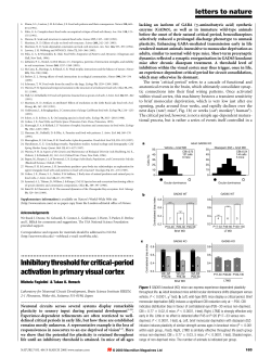 Inhibitorythresholdforcritical-period activation in primary visual cortex