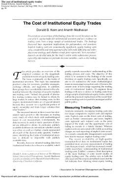 The Cost of Institutional Equity Trades