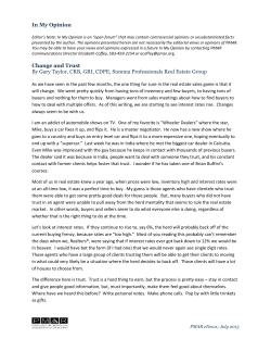 Change and Trust By Gary Taylor, CRB, GRI, CDPE, Summa