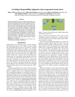 Go fishing! Responsibility judgments when cooperation breaks