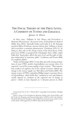 The Fiscal Theory of the Price Level: A Comment on