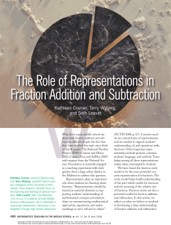 The Role of Representations in Fraction Addition and
