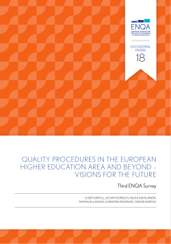quality procedures in the european higher education area
