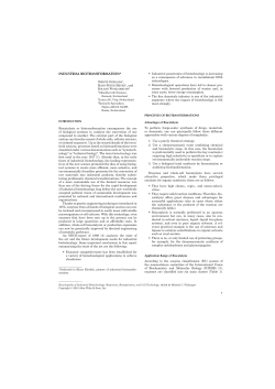 "INDUSTRIAL BIOTRANSFORMATION".