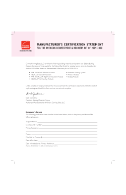 manufacturer`s certification statement