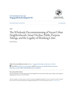 The Wholesale Decommissioning of Vacant Urban Neighborhoods