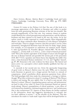 Emily GowErs, Horace. Satires Book I, Cambridge Greek and