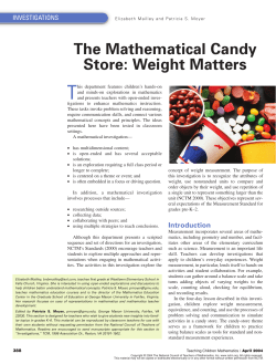 The Mathematical Candy Store: Weight Matters