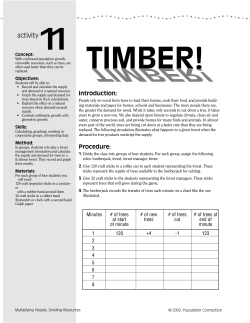 Timber! - Population Education