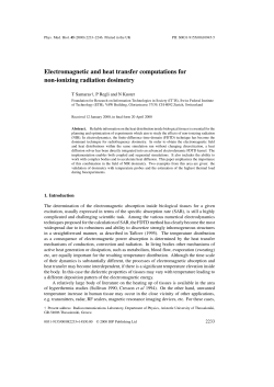 Electromagnetic and heat transfer computations for non