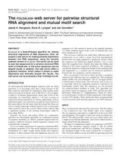 The FOLDALIGN web server for pairwise structural RNA alignment