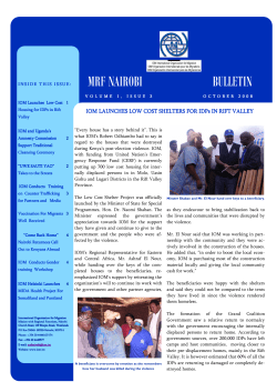 October 2008 - International Organization for Migration