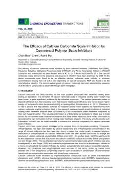 The efficacy of calcium carbonate scale inhibition by