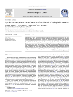 Specific ion adsorption at the air/water interface: The role of