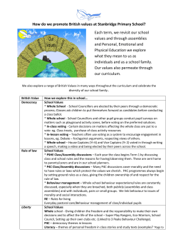 Promoting British Values at Stanbridge Primary