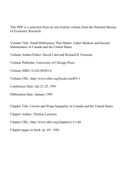 Unions and Wage Inequality in Canada and the United States