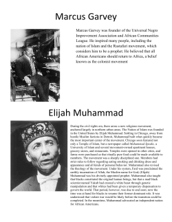 Marcus Garvey Elijah Muhammad