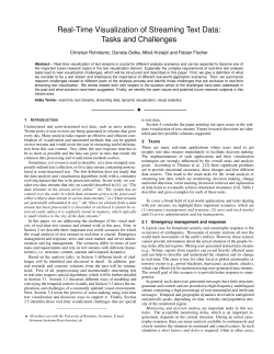 Real-Time Visualization of Streaming Text Data: Tasks and