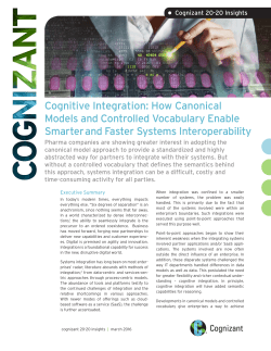 Cognitive Integration: How Canonical Models and